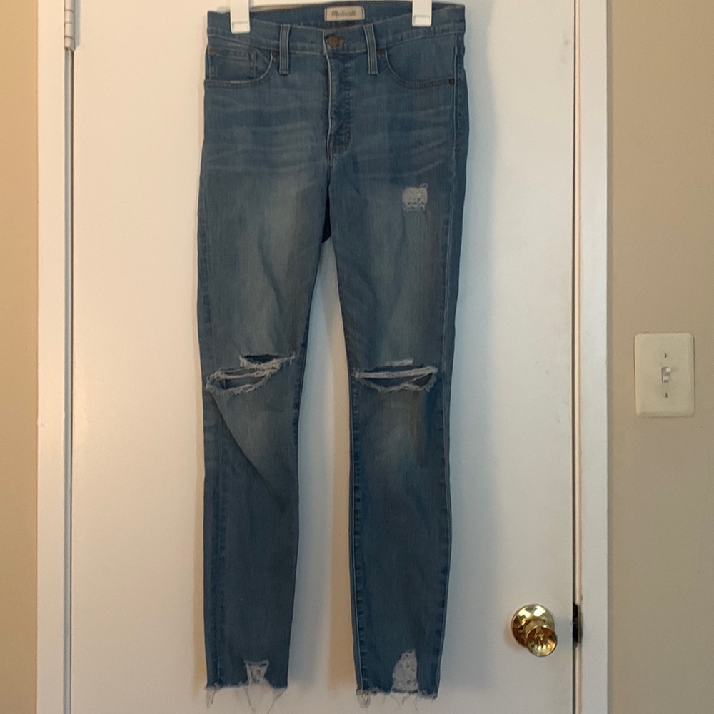 Madewell 9” high rise skinny jeans